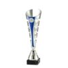 Grote sportbeker zilver-blauw ET 446