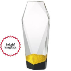 Glazen trofee met goud W690