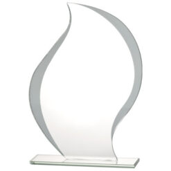 Glas award vlam zilver - W291