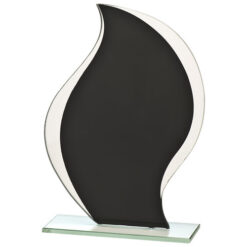 Glas award vlam zwart - GL.048