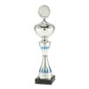 Toernooibeker zilver-blauw met deksel MT 143 04