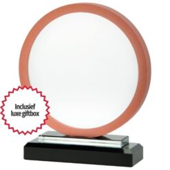 Glas award met bronzen rand - W575.03