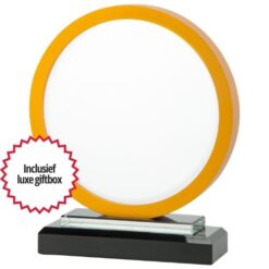 Glas award met gouden rand - W575.01