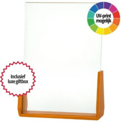Glas standaard met gouden voet - W580