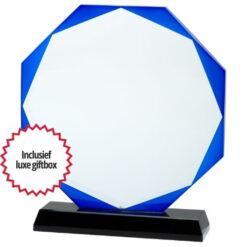 Glazen trofee met gravure - W461.09