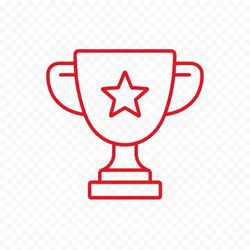 Rode trofee met ster